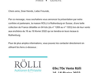 Précision avec la maison Rölli